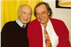 Rolf Verres and Albert Hofmann smile together